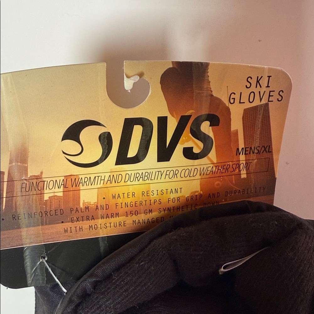 DVS Ski Snowboard Gloves Men's Size XL - New With Tags - Black and Blue - NWT - Picture 2 of 4